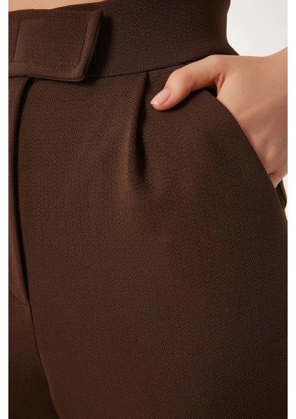 Kadın Beli Cırtlı Palazzo Rahat Pantolon modelleri