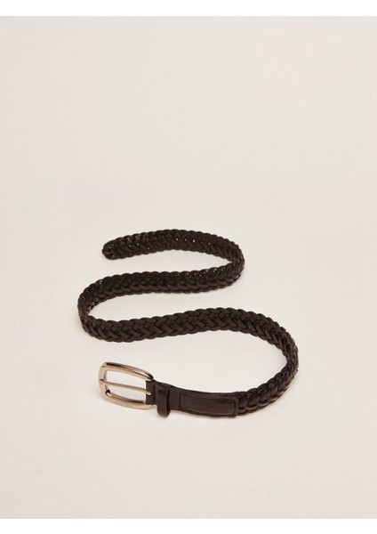 Kadın Siyah Örgü Deri Kemer Vintage Tasarımlı Houston Modeli fiyatları