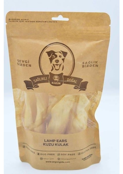 Kurutulmuş Kuzu Kulak Köpek Ödülü 100 gr