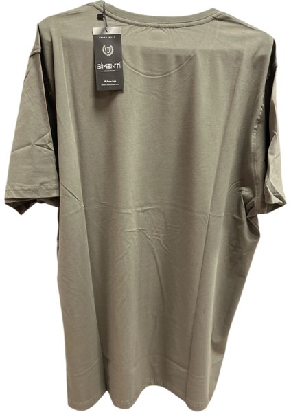 Haki Yeşil Yuvarlak Yaka Erkek T-Shirt fiyatları