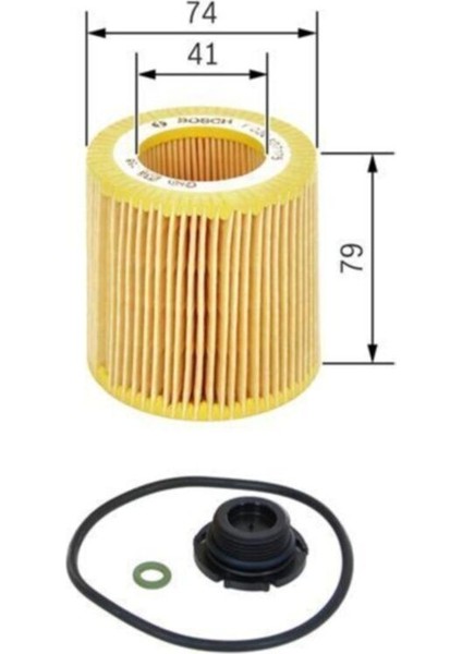 11427640862- F026407175- Yağ Filtresi Bmw 1 F20 -Bmw 2 F22 -Bmw 3 F30-F35-F80-F31-F34 -Bmw 4 F