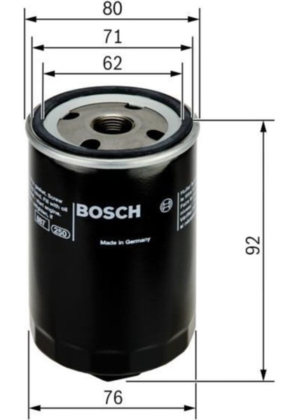 F026407143-0986TF0008 Yağ Filtresi Polo-Golf Iıı-Caddy-Bora-Octavıa-Fabıa-Toledo
