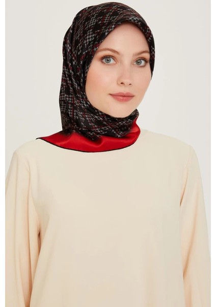 Tivil İpek Eşarp 9239 - 05 Siyah Karışık Desen