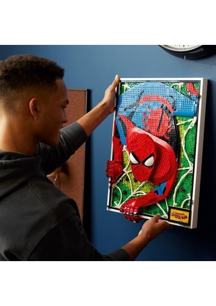 Art Inanılmaz Örümcek Adam 3 Boyutlu Duvar Sanatı Yapım Seti, Inşa Edilebilir Kanvas Poster, Süper Kahraman Ev Dekorasyonu, Yaratıcı Aktivite, Genç ve Yetişkinler Için Çizgi Roman Hediyesi 31209