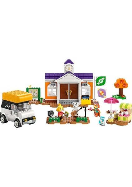 Animal Crossing K.k. Meydan Konseri 77052-7 Yaş ve Üzeri Çocuklar Için Kafe ve Araç Içeren Oyuncak Yapım Seti (550 Parça)