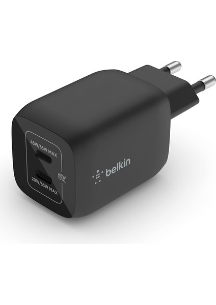 65W Dual USB Type C Duvar Şarj Cihazı, Gan Teknolojisi ile Hızlı Şarj Güç Dağıtımı 3.0, USB C Fişi ve iPhone 16, Ipad, Macbook, Galaxy, Pixel Vb. Için USB Şarj Cihazı