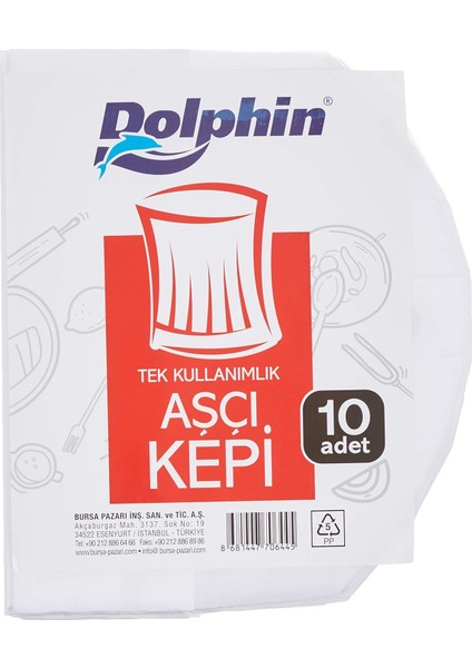 At Market Dolphin Aşçı Kepi 10'lu