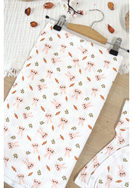 Kız Bebek Pamuk Kumaş Battaniyeli 7 Li Hastane Çıkışı Seti STL6989 fırsatları