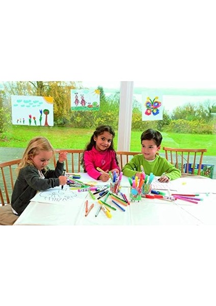 14 Funtastıcs Çocuklar Için Kalın Uçlu Keçeli Kalem 18'li Set - 2-3 mm Yuvarlak Uç