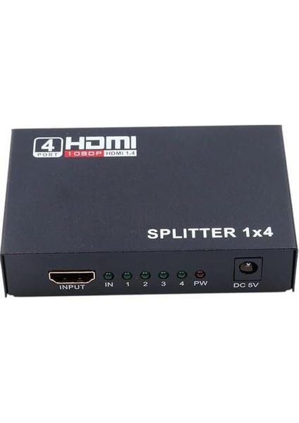 Plus PX-5004 1080P 2k 4K UHD 4 Port HDMI Splitter (Adaptörlü)