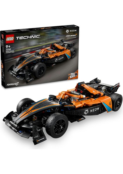 Technic Neom Mclaren Formula E Yarış Arabası 42169-9 Yaş ve Üzeri Çocuklar Için Koleksiyonluk Yaratıcı Yarış Arabası Model Yapım Seti, Doğum Günü Hediyesi Fikri (452 Parça)
