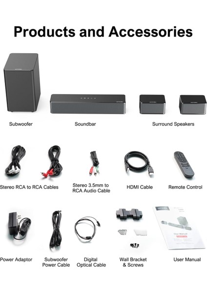 Poseidon D60 5.1 Kanal Soundbar Subwoofer Tv Hoparlörü (U2520) fiyatları