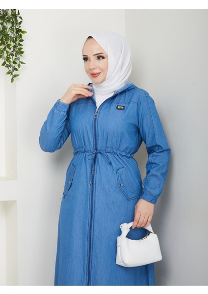 Kol Lastikli Kadın Kot Pardesü fiyatları