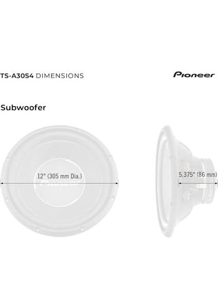 TS-A30S4 1400 Watt 30 cm Subwoofer