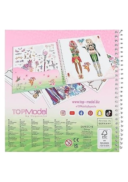 12605 Topmodel Dress Me Up Fantasy - At Motiflerini Tasarlamak Için 24 Sayfalı Çıkartma Defteri, 11 Çıkartma Yaprağı Dahil