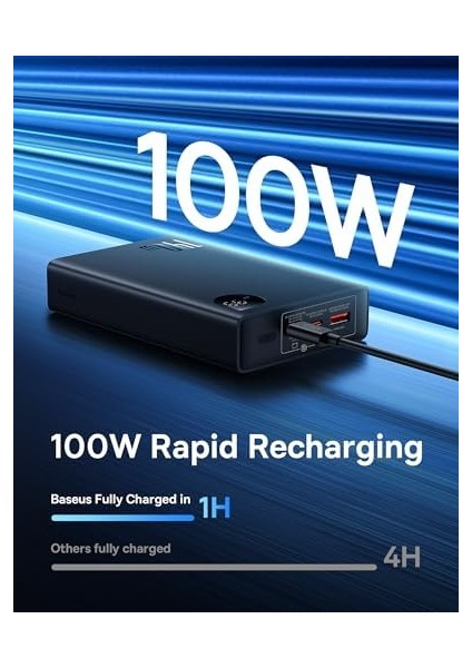 Adaman Overseas Edition 24.000 Mah Digital Display 140W Powerbank-Siyah