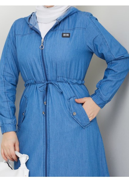 Kol Lastikli Kadın Kot Pardesü indirimleri