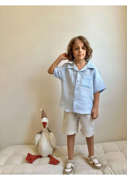Erkek Çocuk Müslin Gömlekli 2li Takım fiyatları