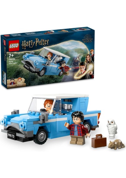 Harry Potter Uçan Ford Anglia 76424-7 Yaş ve Üzeri Harry Potter Hayranları Için Harry Potter ve Ron Weasley Minifigürü Içeren Koleksiyonluk Yaratıcı Oyuncak Yapım Seti (165 Parça)