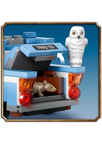 Harry Potter Uçan Ford Anglia 76424-7 Yaş ve Üzeri Harry Potter Hayranları Için Harry Potter ve Ron Weasley Minifigürü Içeren Koleksiyonluk Yaratıcı Oyuncak Yapım Seti (165 Parça)