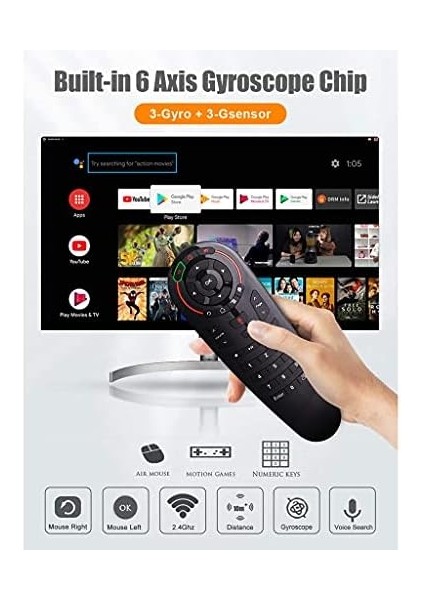 Remote Control, G30 Voice Remote Control 2.4g Wireless Air Mouse Ir Learning Gyro Sensing Remote