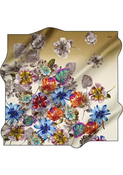 Tivil İpek Eşarp 8677713 - 922 47726 Krem Karışık Desen