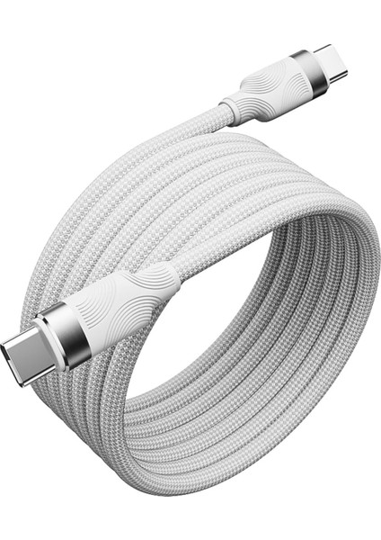 Örgülü Mıknatıslı 60W Type-C To Type-C 1mt Data ve Şarj Kablosu Spk-13