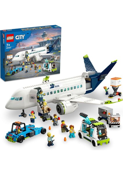 City Yolcu Uçağı 60367 - Yaş ve Üzeri Çocuklar ve Uçak Meraklıları Için Yaratıcı Oyuncak Yapım Seti (930 Parça)