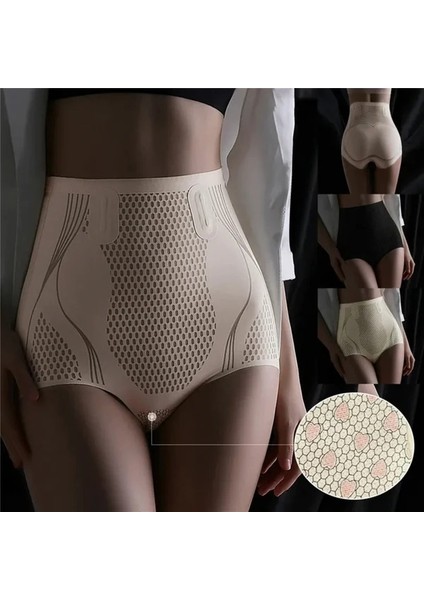 Kadın Iyonizer Dikişsiz Yüksek Bel Korse Külot, V-Control Toparlayıcı Popo Sıkılaştıran Külot Korse