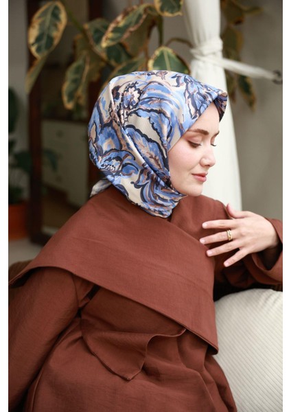 Tivil Ipek Eşarp 11469-29 Mavi Karışık Desen modelleri