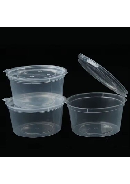 120 ml Şeffaf Plastik Saklama Kabı – Kapaklı & Gıda Dostu