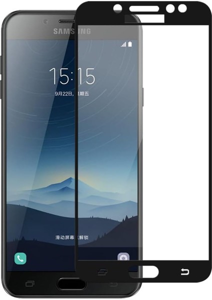 Samsung Galaxy J3 Pro Uyumlu Full Kaplayan Temperli 5d Ekran Koruyucu Cam (Siyah)