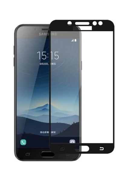 Samsung Galaxy J3 Pro Uyumlu Full Kaplayan Temperli 5d Ekran Koruyucu Cam (Siyah)
