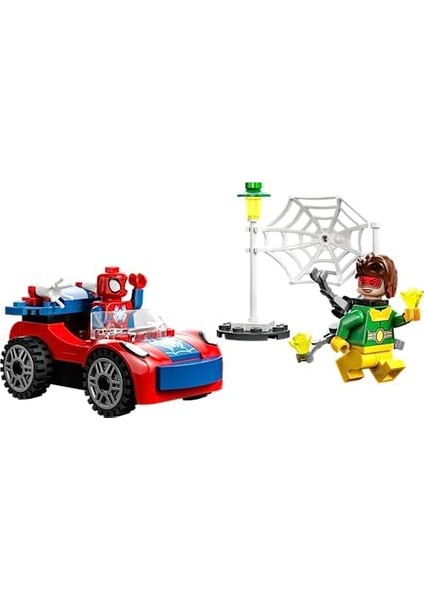 Marvel Örümcek Adam In Arabası ve Doktor Oktopus 10789-4 Yaş ve Üzeri Çocuklar Için Iki Minifigürlü Yaratıcı Oyuncak Yapım Seti (48 Parça)