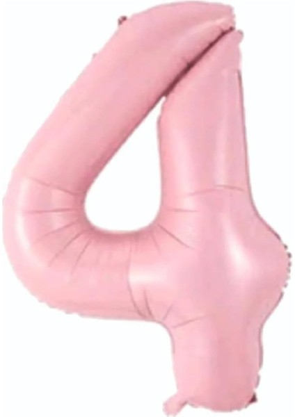 Açık Pembe Renk Rakam Folyo Balon 80 cm