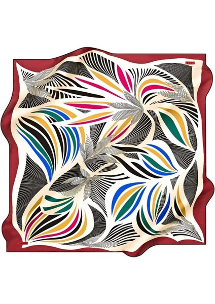 Sura Ipek Eşarp 8558701-316 47716 Bordo Karışık Desen