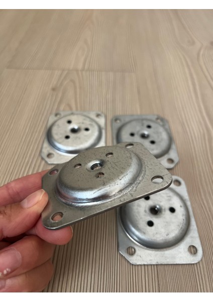 4’lü Düz Metal Bağlantı Aparatı – M8 Vida Girişli | Masa, Sandalye, Sehpa Uyumlu Montaj Seti fiyatları