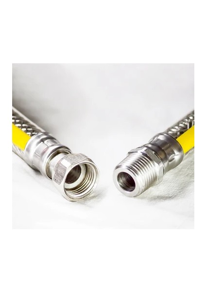 50CM Flex Doğalgaz Hortumu Çelik Örgülü