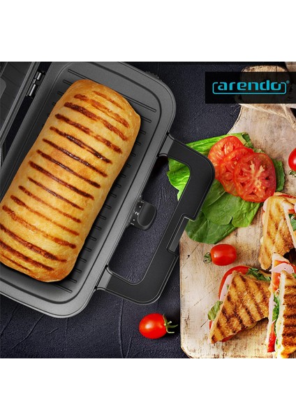 3'ü 1 Arada Waffle ve Sandviç Makinesi, Çıkarılabilir Yapışmaz Plaka, 1200W Güç, Paslanmaz Çelik
