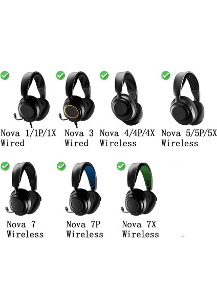 Steelseries Arctis Nova 1/1x/1p/3/4/4p Uyumlu Kulaklık Pedi, Sünger Yastığı 4x/5/5p/5x/7/7x/7p Kulak Yastıkları,köpük Minder