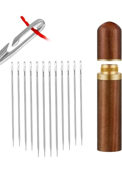 30 Adet Iğneli Ahşap Kutulu Dikiş Iğne Seti