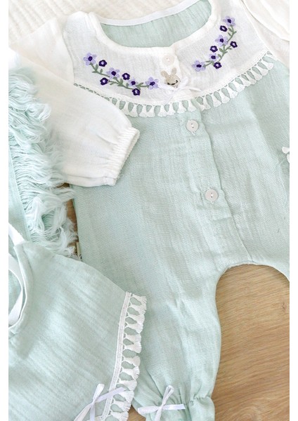 Kız Bebek Yenidoğan Müslin Yeşil 10 Lu Lüks Hastane Çıkışı Zıbın Seti STL6990 modelleri