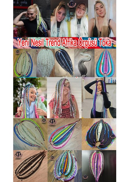 At Kuyruğu Üçlü Örgü Saç Uzatma Fiber Kanekalon Saç (Tokalı)