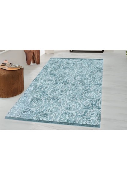 Armada Çiçekli Kaymaz Taban Yıkanabilir Dekoratif Halı