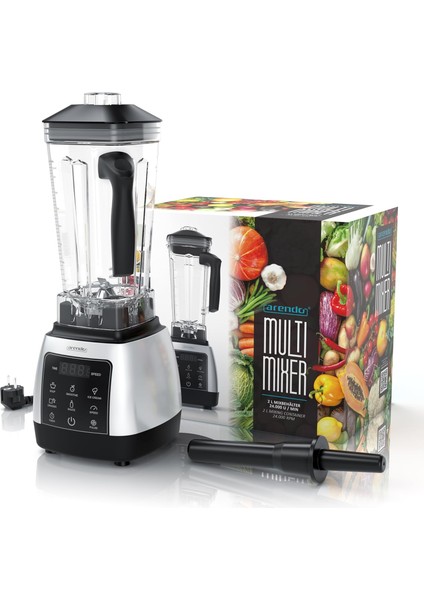 Touch Panel Kontrollü Stand Blender 2000W, 2 Litre, 9 Hız, 24000 D/dk, 5 Program, Pulse Fonksiyonu