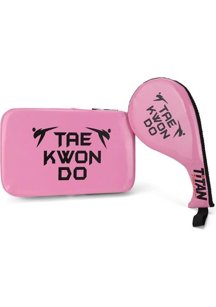 Titan Sport Pembe Darbe Yastığı+Raket Ellik (2'li Set)