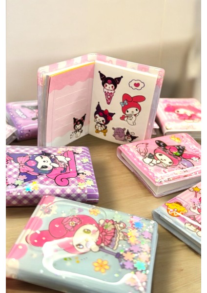 Kuromi My Melody Sulu Pullu Mini 2 Adet Sticker Defteri Albümü Sanrio Sticker Defteri