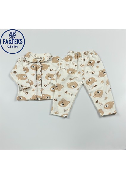 Ayıcık Desenli Bebek Pijama Takımı