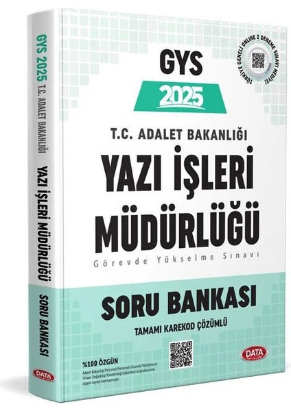 2025 Gys Adalet Bakanlığı Yazı Işleri Müdürlüğü Görevde Yükselme Sınavına Hazırlık Seti