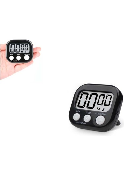 Mıknatıslı Dijital Mini Masa Saati Alarmli Timer Kronometre (1 Adet)